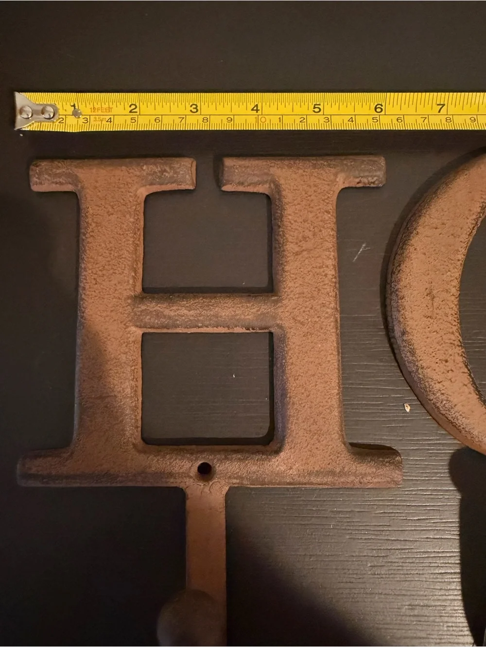 Unbranded Rustic Bronze 'HOME' Wall Hook Decor